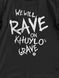 Футболка чоловіча оверсайз &ldquo;We will Rave on Khuylo&rsquo;s Grave&rdquo;, Чорний, XS-S