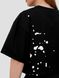 Women's oversized T-shirt Dubhumans Splash, Black, ML