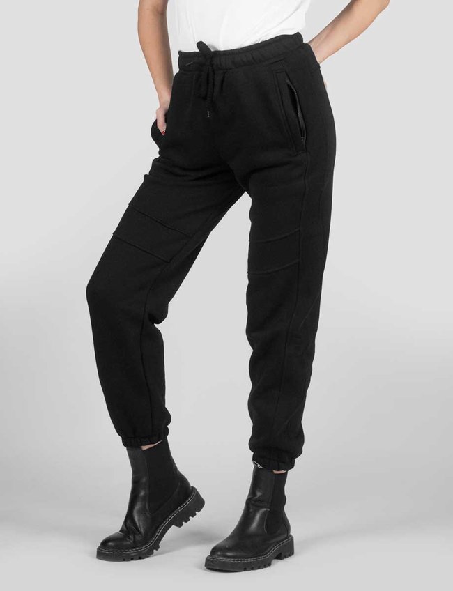 Women`s Pants are black with a warm lining, Black, S (100 cm)