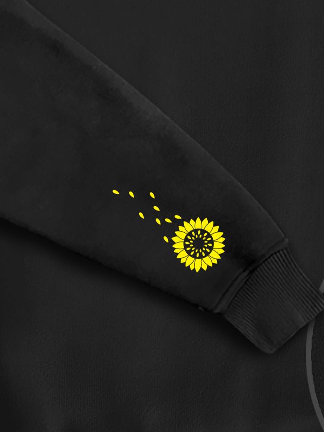 Men's Sweatshirt “Sunflower”, Black, M