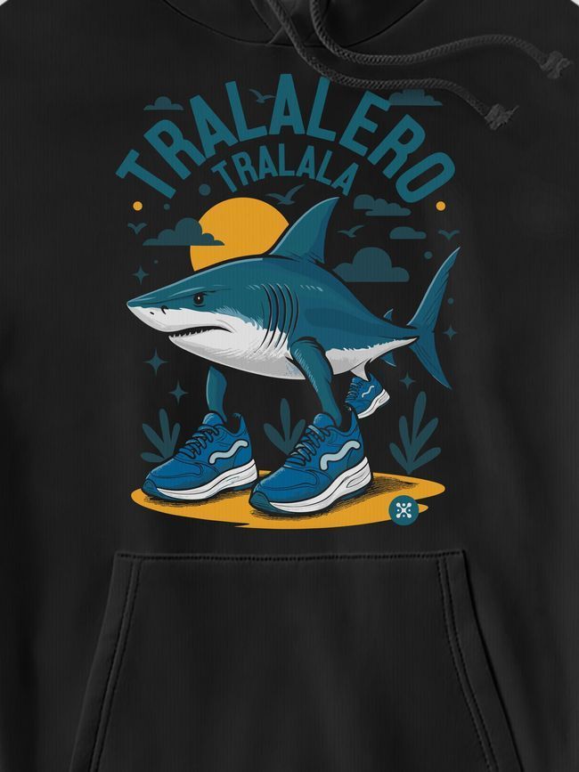 Худі дитяче "Tralalero Tralala", Чорний, XS (110-116 см)