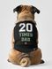 Dog's T-shirt "20 Times Dad", Black, XS