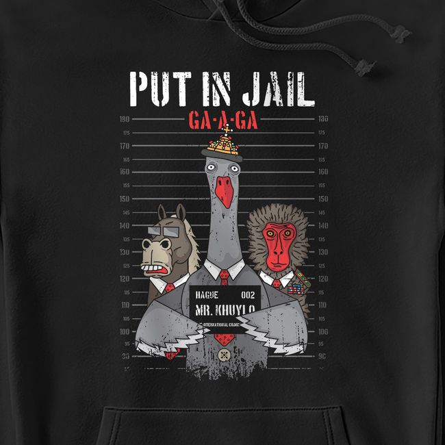 Худі чоловічий "Put In Jail” ﻿, Чорний, M-L