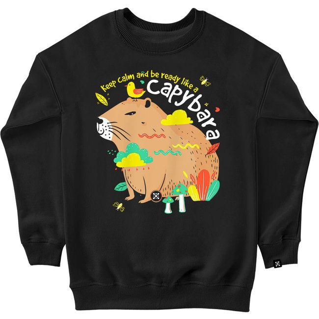 Women's Sweatshirt "Capybara", Black, M
