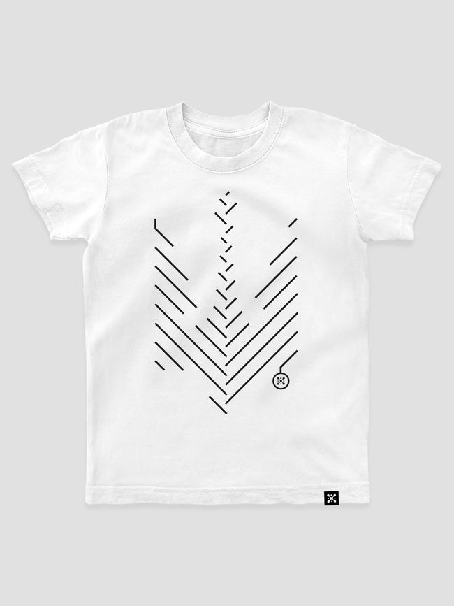 Kid's T-shirt “Minimalistic Trident”, White, XS (110-116 cm)
