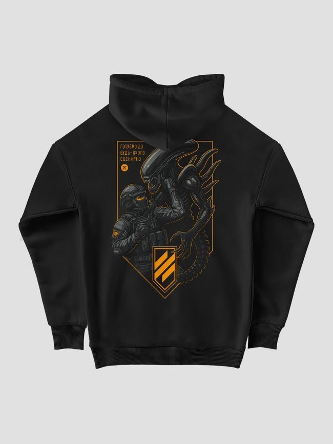 Men's Hoodie "3SAB vs Organisms", Black, M-L
