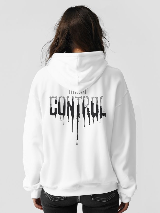 Худи унісекс "Under Control", Белый, M-L