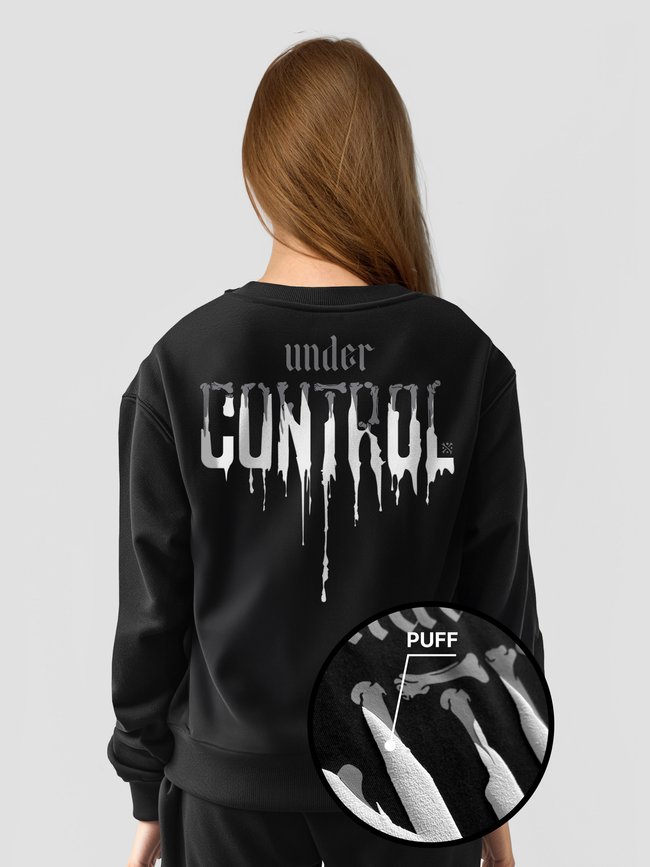 Women's Sweatshirt ””Under Control”, Black, M