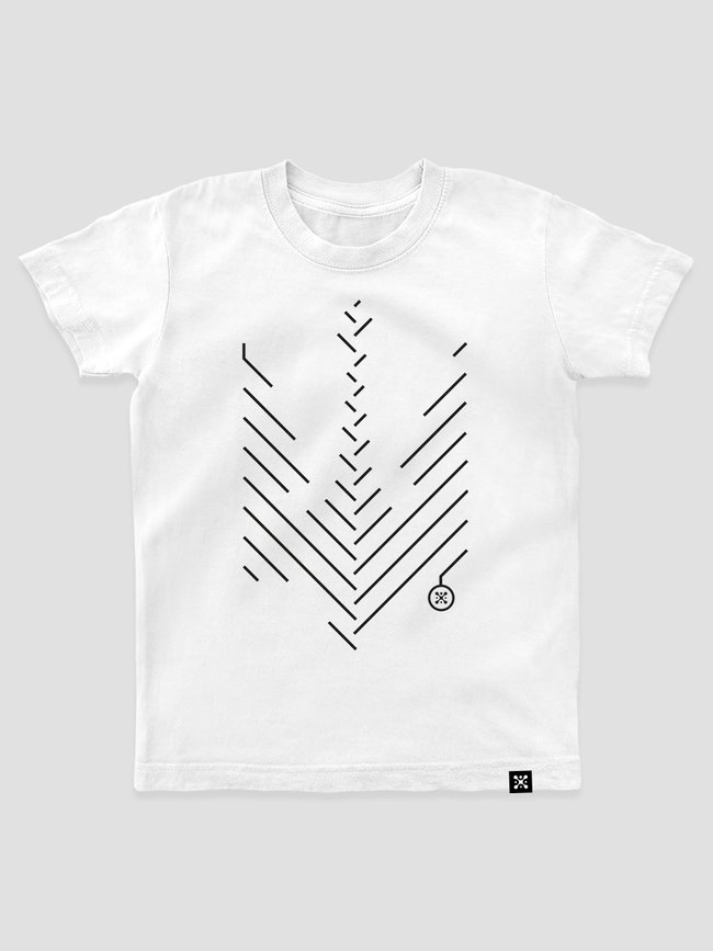 Kid's T-shirt “Minimalistic Trident”, White, XS (110-116 cm)