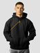 Men's Hoodie "Line (3SAB)", Black, M-L