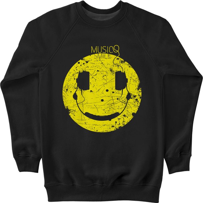 Women's Sweatshirt "Music Smile", Black, M