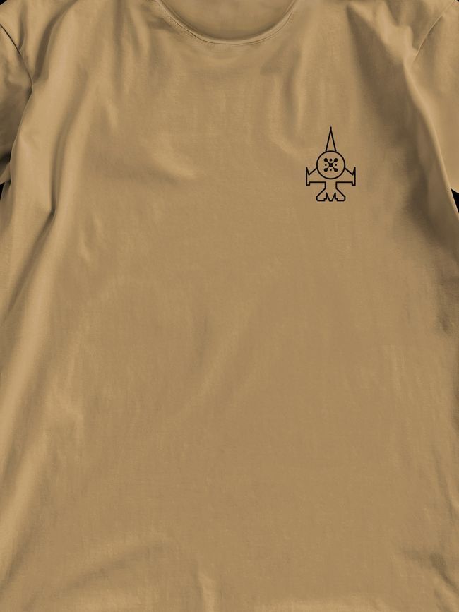 Men's T-shirt "Jet Fighter", Cappuccino, L