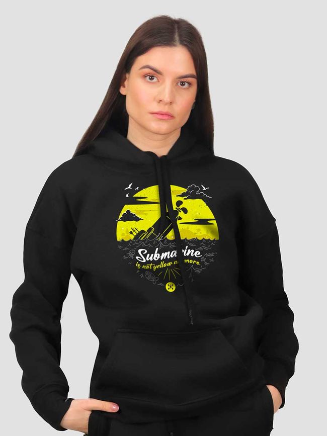 Women's Hoodie "Yellow Submarine", Black, M-L