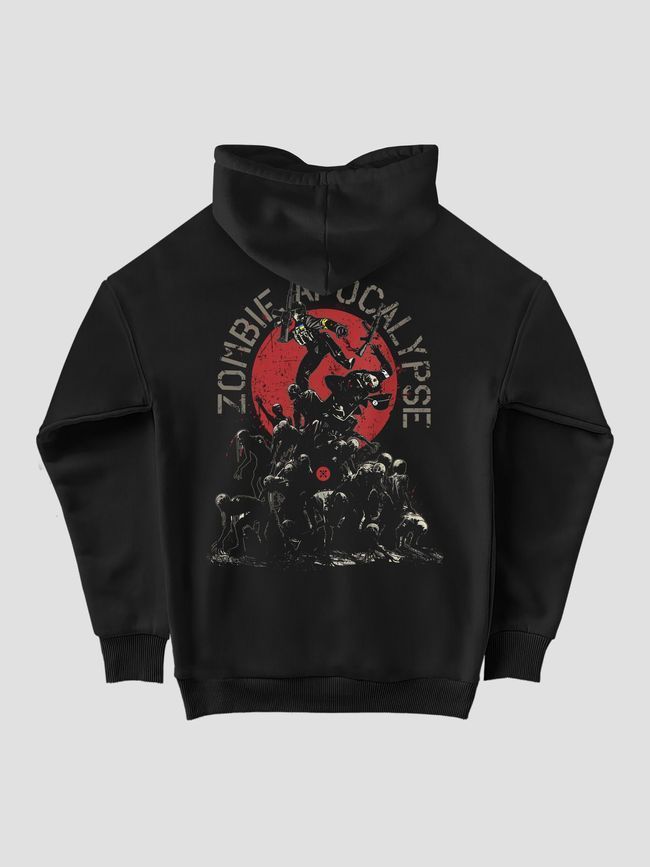 Women's Hoodie "Zombie Apocalypse", Black, M-L