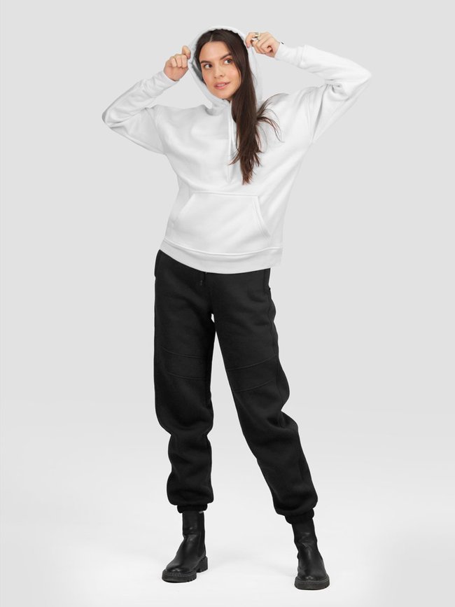 Костюм жіночий худі білий та штани, Білий, XS-S, S (104 см)