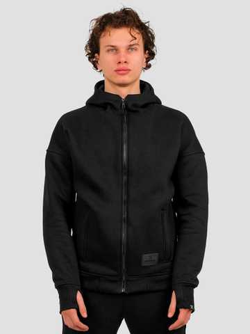 Men's Hoodie Black Hoodie with Zipper - Dubhumans