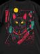 Women's T-shirt Oversize “Cyber Cat”, Black, XS-S