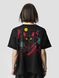 Women's T-shirt Oversize “Cyber Cat”, Black, XS-S