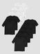 Set of 10 black and white basic t-shirts oversize "Binary", XS-S, Male