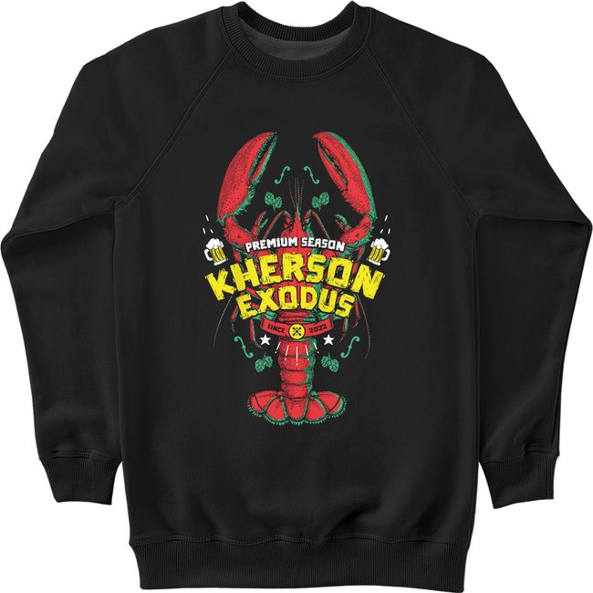Women's Sweatshirt “Kherson Exodus”, Black, M