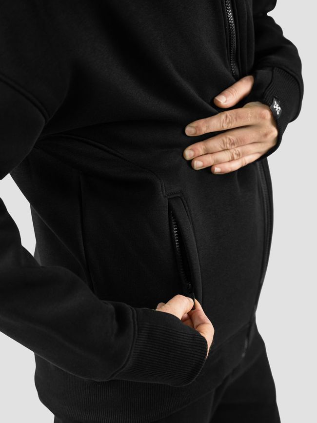 Комплект костюм чоловічий та футболка “Мінімалістичний тризуб”, Чорний, 2XS, XS (99 см)