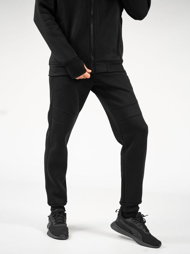 Men's tracksuit set with t-shirt “Minimalistic Trident”, Black, 2XS, XS (99  cm)