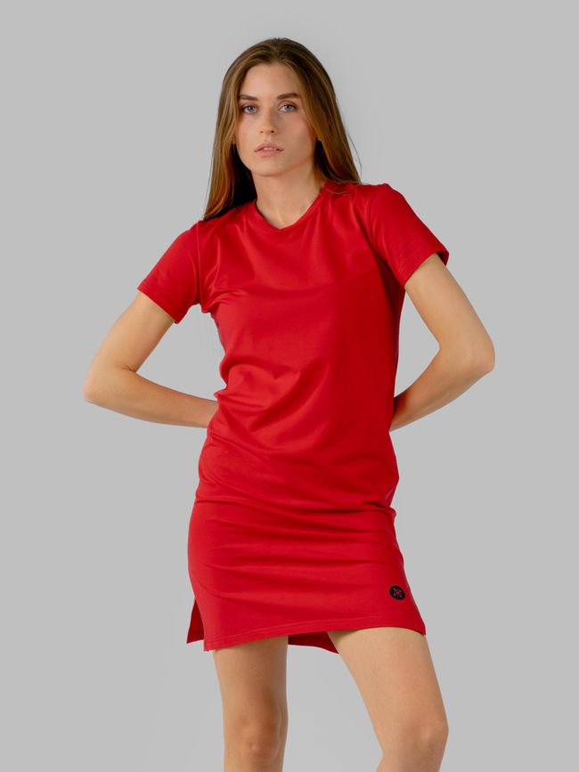 T-shirt dress for women, Red, S