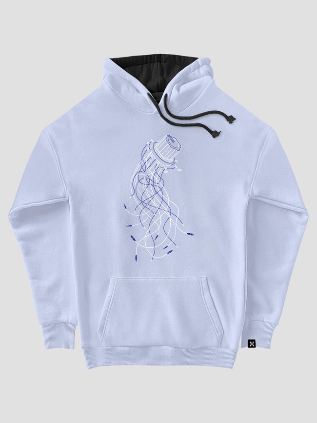 Kid's hoodie "Jellyfish Knob", Light Blue, XS (110-116 cm)