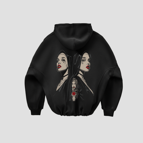 Men's Hoodie Oversize “Twosome Nuns” - Dubhumans