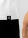 Men’s Oversize Suit - Shorts and T-shirt “Under Control”, white and black, XS-S