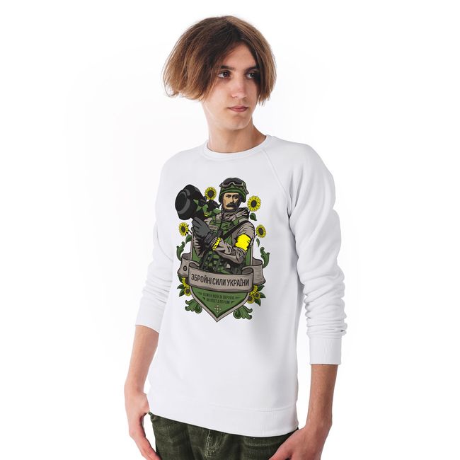 Men's Sweatshirt “Ivan Franko, call sign Kameniar”, White, XS