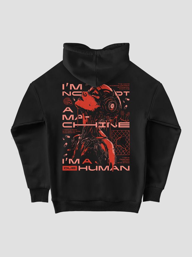 Women's Hoodie "Machine", Black, M-L