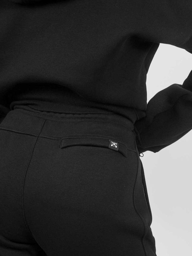 Костюм женский худи черный со сменным патчем "Dubhumans", Черный, XS-S, XS (99 см)