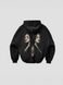 Women's Hoodie Oversize "Twosome Nuns&rdquo;, Black, One Size