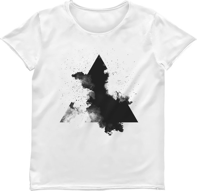 Women's T-shirt "Smoke Triangle", White, M
