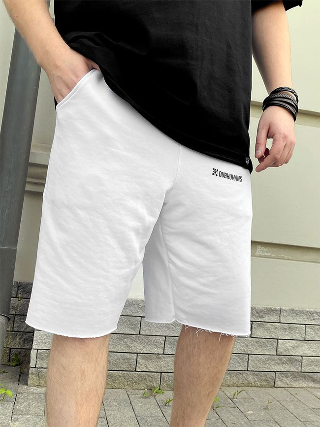 Men's Shorts oversize, White, M-L