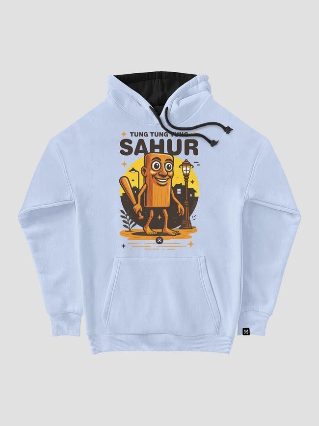 Худі дитяче "Tung Tung Tung Sahur", Світло блакитний, XS (110-116 см)