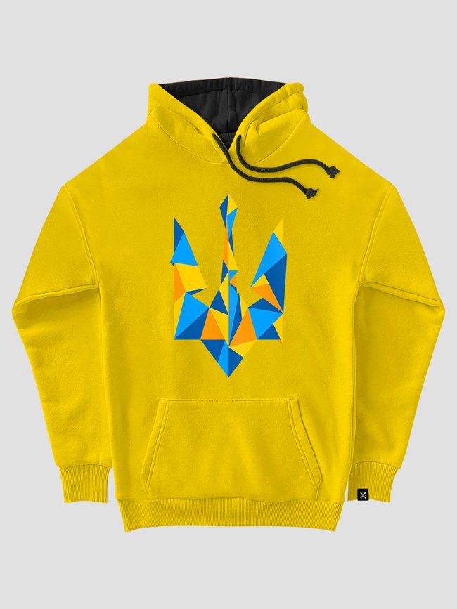 Kid's hoodie "Ukraine Geometric", Light Yellow, XS (110-116 cm)
