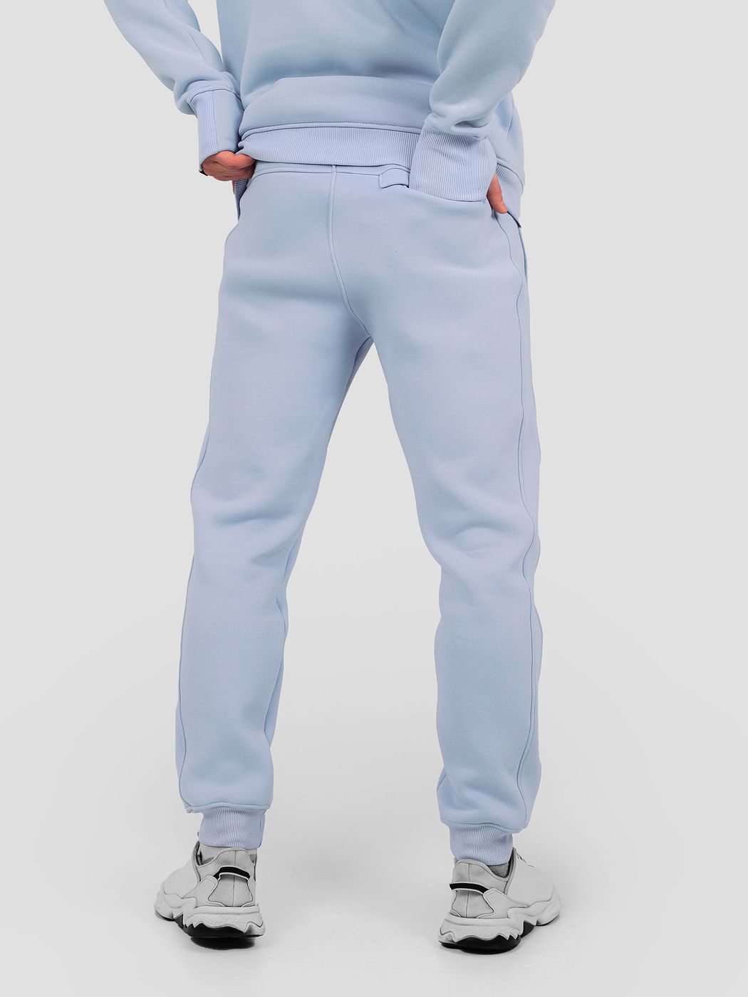 Костюм мужской худи на молнии и штаны Светло-голубой, світло-блакитний, M-L, L (108 см)