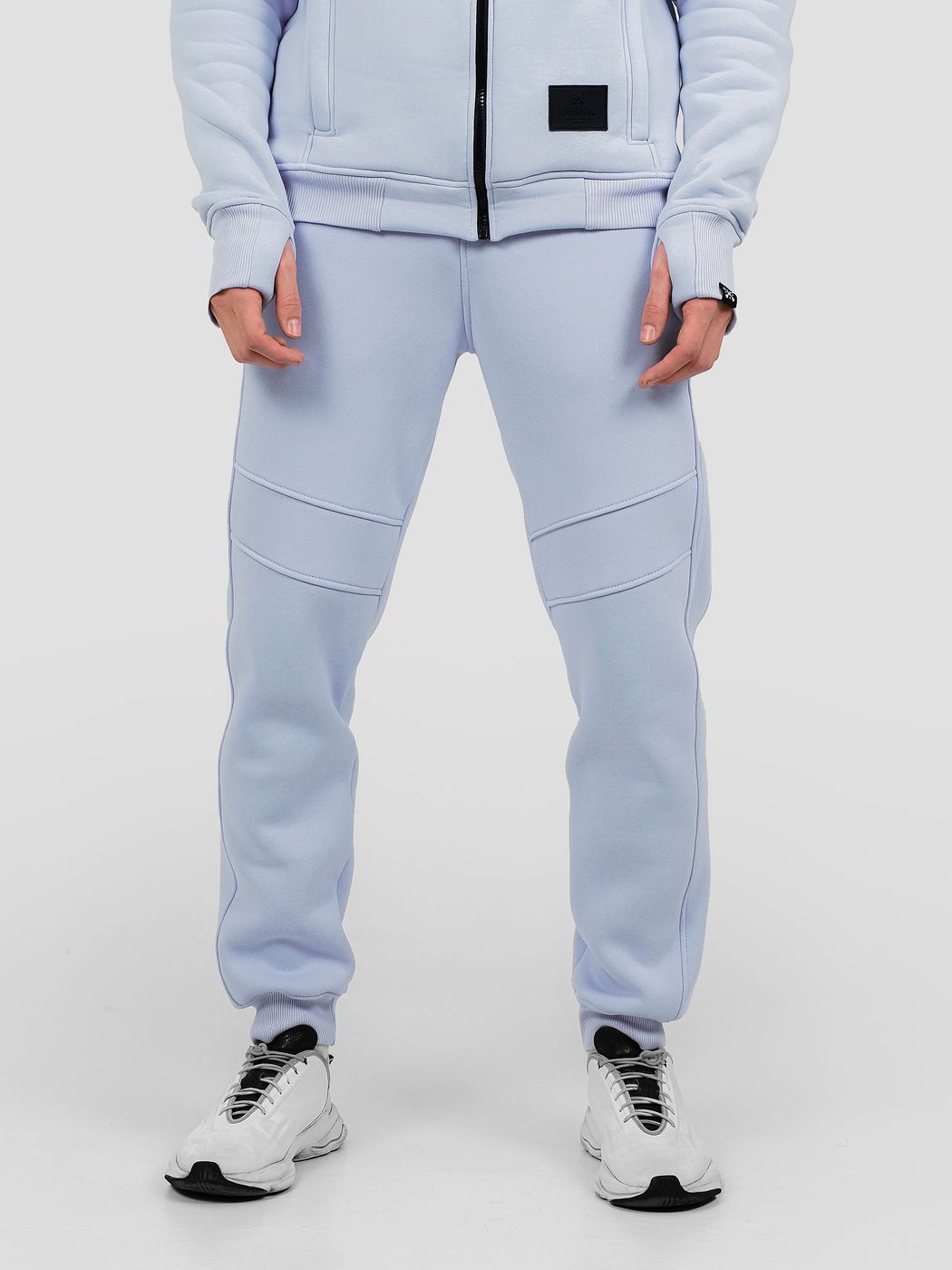 Костюм чоловічий худі на блискавці та штани Світло-блакитний, світло-блакитний, M-L, L (108 см)