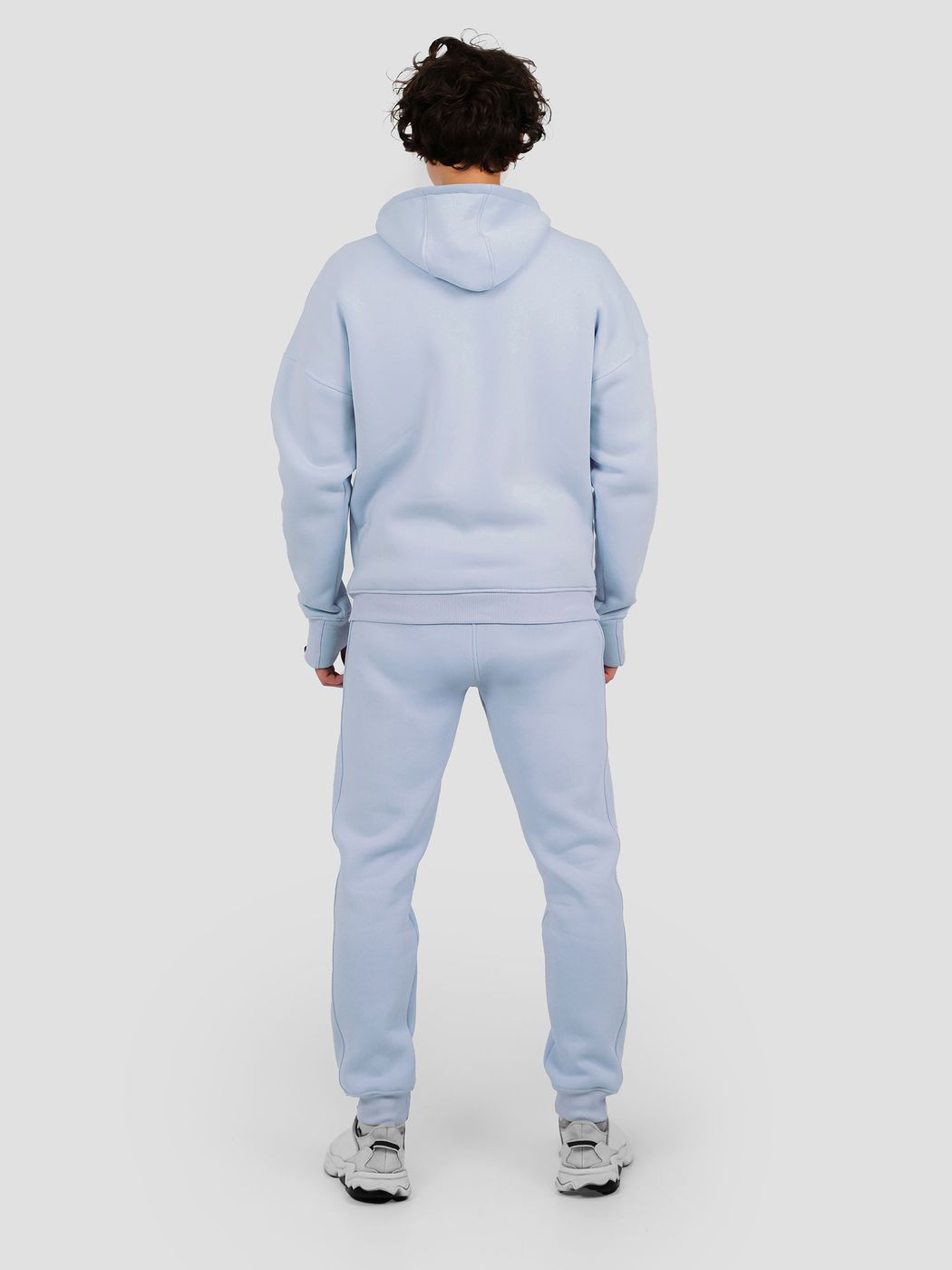 Костюм чоловічий худі на блискавці та штани Світло-блакитний, світло-блакитний, M-L, L (108 см)