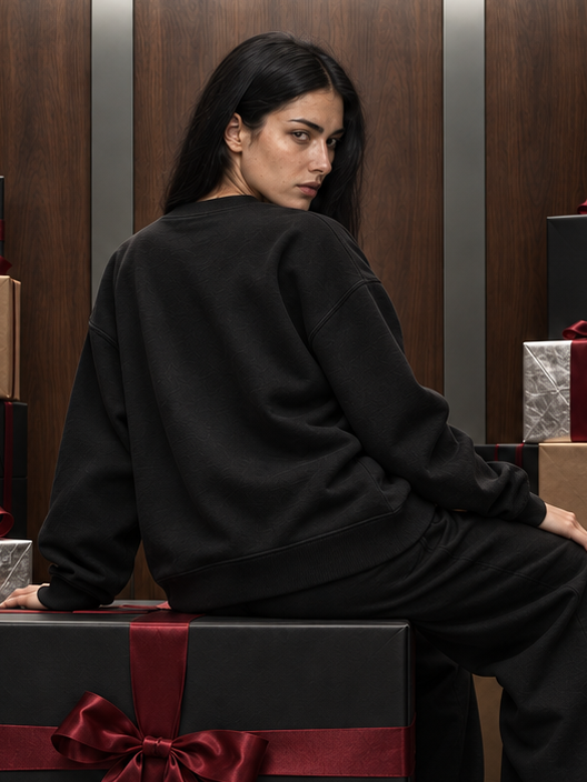 Women's Sweatshirt &rdquo;&rdquo;Determined Gaze&rdquo;, Black, M