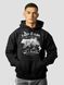 Men's Hoodie "Carpathian Blue Mountains", Black, M-L