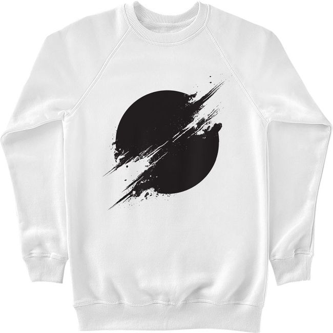 Men's Sweatshirt "The Sun Is Black", White, XS