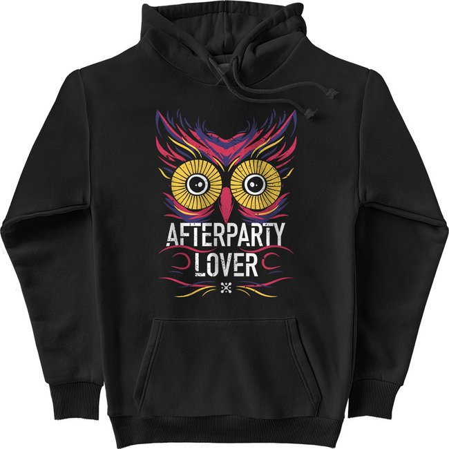Women's Hoodie "Afterparty Lover", Black, M-L
