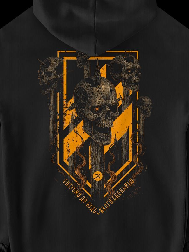 Men's Hoodie "3SAB vs AI Robots", Black, M-L