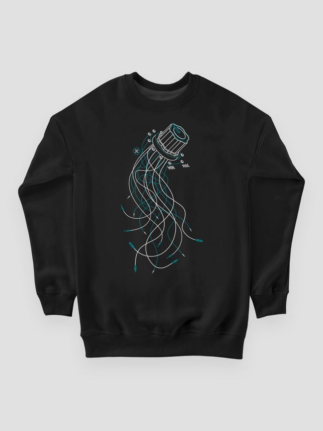Світшот чоловічий "Jellyfish Knob", Чорний, M