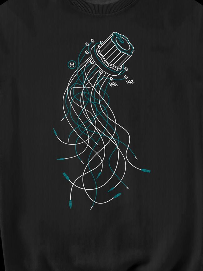 Світшот чоловічий "Jellyfish Knob", Чорний, M