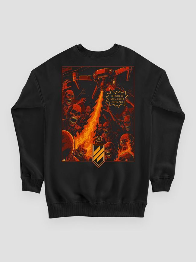 Women's Sweatshirt "3SAB vs Zombies", Black, M