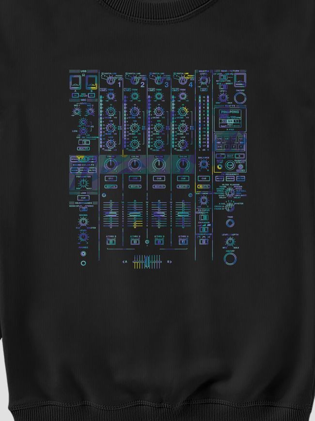 Свитшот женский "DJ Mixer", Черный, M